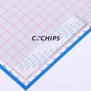 ZX-FFC1.0-T-10048-18P FFC Cable (Flexible Flat Cable) P=1mm Connector 18P 1mm Non-Inverting 10cm - Product Image 1