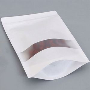 Sac en papier kraft à fenêtre pour emballage alimentaire, 25x35cm, pack promotionnel, vente chaude - Product Image 4