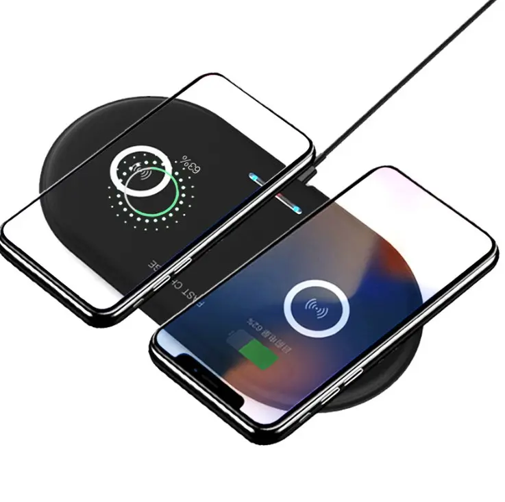 Universal 2 in 1 10W 15W smart wireless q1 charger Station For Android Apple