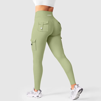 Leggings de sport taille haute unis pour femme, froncés aux fesses, effet ventre plat, séchage rapide, respirants, écologiques, extensibles dans quatre directions
