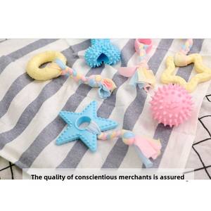 छोटे आकार के कुत्ते मोलर छड़ी खिलौना लोचदार काटने वाले प्लास्टिक और विनाइल दांत खेलने के लिए बिल्लियों पालतू खिलौना के लिए नकली हड्डी की सफाई - Product Image 3