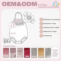 Ensemble 2 pièces pour bébé fille : Barboteuse licou imprimée Noël festif, body à bordure dentelle et bandeau nœud, sans manches, vêtements de fêtes pour bébé