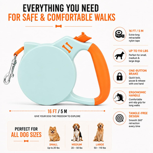 Harnais de poitrail rétractable automatique pour chien, idéal pour la promenade en extérieur, équipement pour Corgi, vente en gros d'articles pour animaux de compagnie, produit phare - Product Image 4