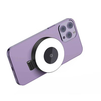 Lumière de remplissage LED magnétique réglable à 3 vitesses pour anneau de support de caméra 12/13/14 pour la photographie de téléphone et le selfie