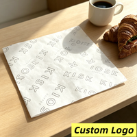 Papier d'emballage alimentaire biodégradable et écologique, résistant à la graisse, avec logo personnalisé, pour emballer les hamburgers, les pizzas et les sandwichs