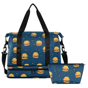Bolsas de Viaje Divertidas con Diseño Divertido, Gran Capacidad, Duraderas, Impermeables, con Separación para Ropa Seca y Mojada, Bolsas de Gimnasio con Compartimento para Zapatos - Product Image 2