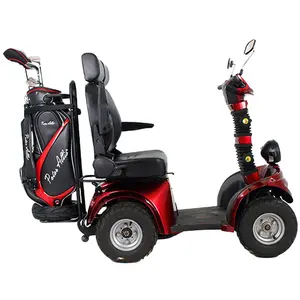 四轮大轮胎60v电池1000瓦电动移动高尔夫球车，带大办公室座椅