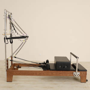 Pilates Reformer silencieux en bois d'érable avec tour, avec cordes de piano coréennes, pour la récupération <span class=keywords><strong>post</strong></span>-<span class=keywords><strong>partum</strong></span> - Product Image 1