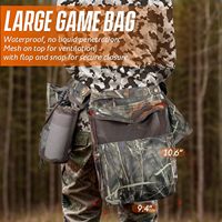 Ceinture de chasse au faisan LINK réglable, légère, imperméable, en tissu Oxford 600D, toutes saisons, sac de transport 4-en-1 pour oiseaux et gibier, 2 compartiments pour cartouches