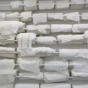 Wholesale Popular Border French White Cotton Lace Trim