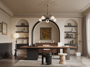 Set Moderno di Alta Gamma Personalizzato con Libreria Silenziosa, Mobile Decorativo, Scrivania ad <span class=keywords><strong>Angolo</strong></span>, Sedia per <span class=keywords><strong>Soggiorno</strong></span> - Product Image 4