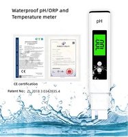 pH-mètre numérique blanc de qualité industrielle 0-14 avec précision de 0,1 pH, stylo pH haute précision, grand écran LCD pour liquide antigel