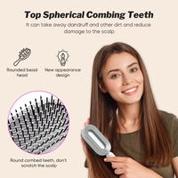 Brosse à cheveux auto-nettoyante pour femmes, en ABS, étanche, avec coussin d'air massant pour le cuir chevelu, outils de coiffure – Vente chaude