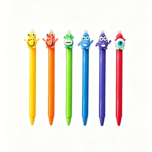 Stylo Gel Effaçable Multicolore pour Étudiants, Capuchon en Silicone Monstre Alien, Logo Personnalisé, Fournitures d'Écriture Quotidiennes, Commande en Gros, Approvisionnement Direct Usine - Product Image 6