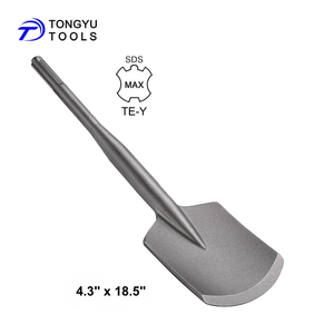 Burin Pelle SDS Max 4.3" X 18.5" <span class=keywords><strong>pour</strong></span> Marteau Rotatif – Outil <span class=keywords><strong>pour</strong></span> Creuser Argile, Gravier, Terre, Grès et Aménagements Paysagers TE-C - Product Image 1