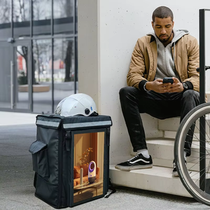 กระเป๋าเป้สะพายหลัง <span class=keywords><strong>LED</strong></span> แบบกำหนดเองสำหรับการส่งอาหาร ป้ายดิจิทัล และจอแสดงผล <span class=keywords><strong>LED</strong></span> - Product Image 4