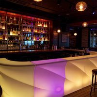 Bar mobile LED, bar portable LED étanche IP54, mobilier de boîte de nuit, comptoir de bar