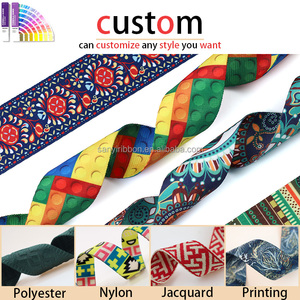 2 inç geniş Polyester dokuma kayış renkli tasarım baskılı dokuma giyim aksesuar gitar askısı dokuma - Product Image 4