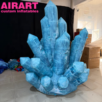 Colonnes de glace gonflables décoratives sur le thème de la glace et de la neige