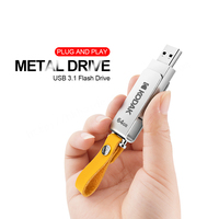 KODAK stik memori resmi, Flash Drive logam 32GB 64 Gb USB 3.1