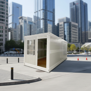 Maison préfabriquée pliable d'<span class=keywords><strong>occasion</strong></span> 80 m² en acier modulaire <span class=keywords><strong>portable</strong></span> pour hôtel en plein air, centre commercial, <span class=keywords><strong>magasin</strong></span> éphémère - Product Image 1