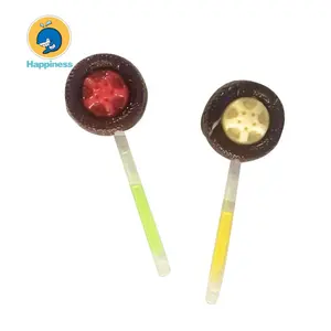 Floresan sopa pop light up lastik lolipop şeker