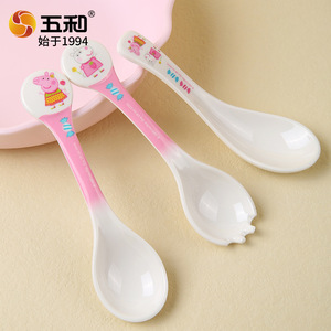 Peppa Pig Baby Feeding Spoon Melamine Bpa Free 0-12 Months Childrens Spoon Pink Cartoon Design - Product Image 4