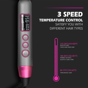 Peigne lisseur professionnel Dsp 220V en céramique tourmaline, chaleur réglable pour cheveux secs et humides - Product Image 4