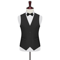 Gilet uniforme personnalisé de haute qualité avec logo tissé, pour serveurs de restaurant quatre saisons, réceptionnistes d'hôtel, tenue de travail formelle