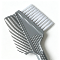 Brosse à colorer les cheveux professionnelle en plastique avec manche en queue de rat, outil portable pour coloration et mèches en salon, logo personnalisé