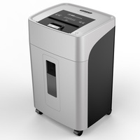 Déchiqueteuse de papier électrique de bureau, alimentation manuelle 15 feuilles, capacité de 400 feuilles, coupe croisée 4*12mm, déchiquetage de cartes CD, P4, faible bruit 58dB