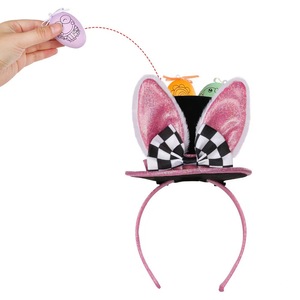 Cœur de couleur unie, grandes oreilles de lapin, cerceau de cheveux en tissu, art lumineux et frais, épingle à cheveux pour femmes - Product Image 1