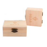 Boîtes à boutons de manchette en bois naturel personnalisées, en bois massif, rectangulaires, carrées, emballage pour pince à cravate, logo personnalisé, vente en gros unique, 100 pièces