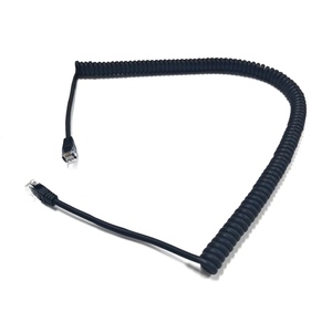 Cordon de téléphone haute élasticité RJ12 RJ11 RJ10 RJ22, 28 AWG 6P6C, gaine PU, câble spiralé rond, rallonge en spirale - Product Image 2