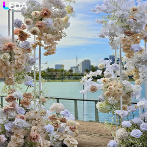 Centros de mesa modernos LEDA para bodas, telón de fondo floral, telón de fondo de metal blanco para decoración de bodas, eventos, fiestas de cumpleaños - Product Image 1