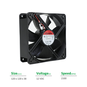 Sunon EEC0381B3-000C-A99 120x120x38มม. 12VDC 241mA 2.9W 2100RPM 93CFM ตู้ตลับลูกปืนพัดลมระบายความร้อนไฟฟ้า - Product Image 2
