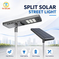 Lampadaire solaire LED tout-en-un pour extérieur, longue autonomie, étanche IP66, avec contrôleur MPPT