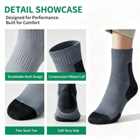 Chaussettes de sport de haute qualité pour hommes et femmes, respirantes, anti-humidité, anti-odeurs, pour la randonnée et le trekking