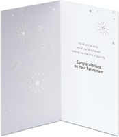 Carte de vœux de retraite amusante avec message avant, pour femmes, hommes, collègues, pour un adieu élégant, en papier couché estampé à chaud