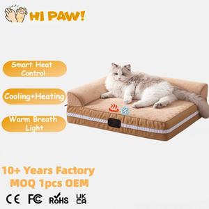 Hochwertiges Luxus-Smart-Hundebett mit Heiz-/Kühltemperaturregelung, orthopädischem Memory-Schaum und abnehmbarem Bezug - Product Image 1