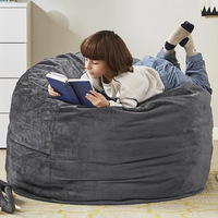Fauteuil pouf moderne simple en mousse haute élasticité - Doux et confortable, housse amovible et lavable pour salon et salle à manger