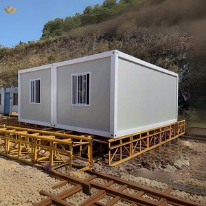 Bureau mobile et <span class=keywords><strong>hébergement</strong></span> portable pour petits hôtels, bureaux pour chambres, maison préfabriquée en acier de luxe de 20 pieds - Product Image 5