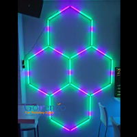 Bande lumineuse LED RGB hexagonale intelligente, étanche, en forme de nid d'abeille, pour usage commercial