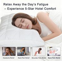 Juego de Almohadas de Soporte para Cama Queen Size, 1 Almohada Súper Suave con Relleno Alternativo de Plumón, Funda de Algodón, Calidad de Hotel, para Dormir de Lado