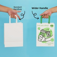 Sac en papier kraft créatif personnalisable en stock pour emballage à emporter café, thé, pâtisseries