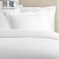 Parure de lit en coton de qualité hôtelière 4 pièces, drap de lit jacquard hôtelier 5 étoiles blanc
