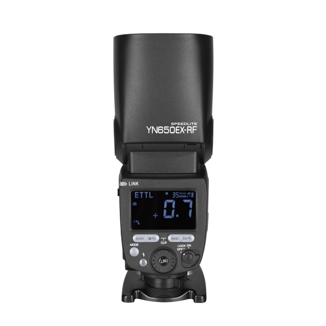 For YN650EX-RF Wireless TTL HSS Speedlite LED Lamps 2.4G RF System Master/Slave Built-in Camera Flash Light 4xAA Battery