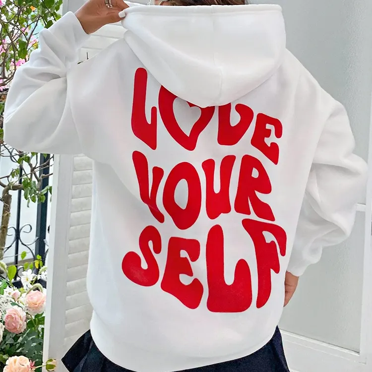 Unisex Custom Logo Manufacturers Women's Hoodies French Terry Cropped Essentials 100% Cotton Puff Printing Hoodie