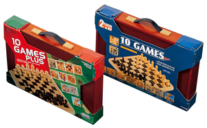 Juego de Mesa 10 <span class=keywords><strong>en</strong></span> 1, Juegos de Mesa de Madera, Ajedrez, Backgammon, Damas, Mikado, Dominó, Ludo, Póker, Cribbage, <span class=keywords><strong>Dados</strong></span>, Goose - Product Image 2