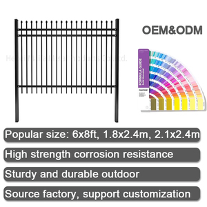 Bán chạy nhất 6ftx8ft vườn hàng rào kim loại màu đen tấm chống gỉ hàng rào thép mạ kẽm giá - Product Image 2